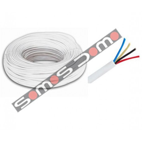 Bobina 100 m de Cable de Alarma de 4 hilos