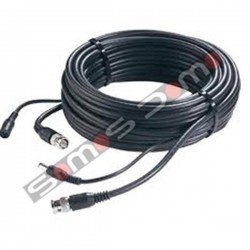 Cable coaxial para cámaras de seguridad vídeo y alimentación, 10 m