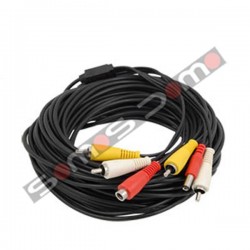 Cable RCA para cámaras de CCTV audio, video y alimentación. 10 m