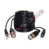 Cable coaxial para cámaras de seguridad vídeo y alimentación, 20 m