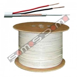 Bobina de 300 m cable combinado Micro RG-59 + alimentación