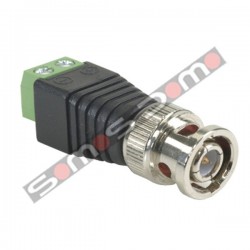 Conector de video BNC macho con salida +/- de 2 terminales