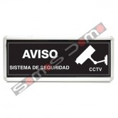Cartel iluminado de advertencia de vigilancia CCTV para interiores