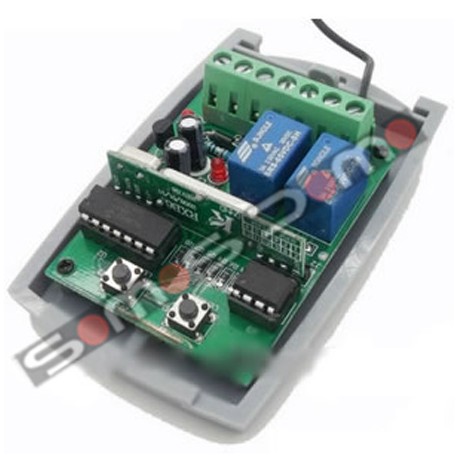 Receptor bicanal universal SomosDomo para mandos Rolling code o codigo fijo a 433,92 Mhz