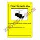 Zona videovigilada cartel . cartel zona videovigilada segun normativa