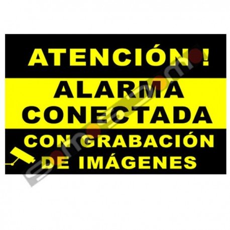 Placa de Alarma Conectada plástico PVC para interior/exterior - SomosDomo,  C.B.