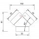 Y corta de 45º para aspiración centralizada de PVC antiestático